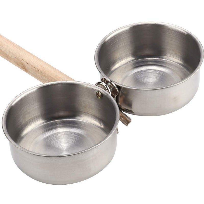 Litewoo Bird Perch with Feeder CupsBowls Stainless Steel Odorless with Holder Hanger for Outside Durable Water Food Dispenser for Parakeet Cockatiel Conure African Grey Macaw Cage Accessories (B-20CM) - Image 4